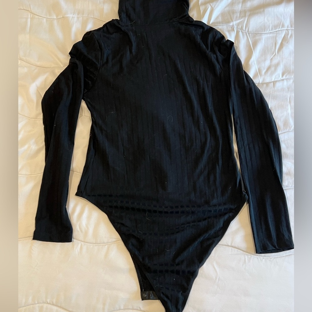 SHEIN Black Turtleneck Bodysuit